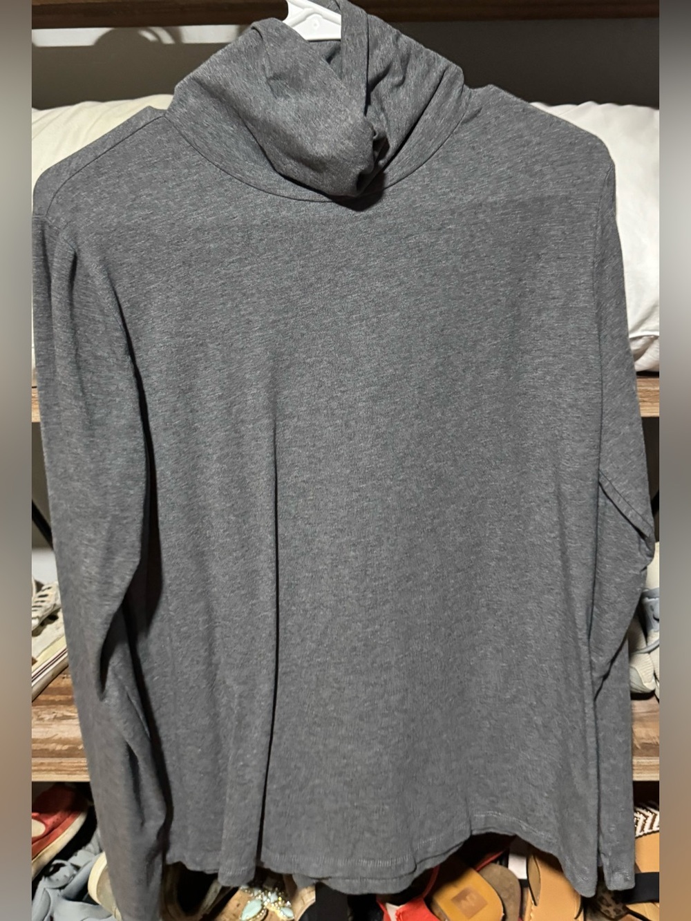 Time and Tru Women's Gray Turtleneck Sweater